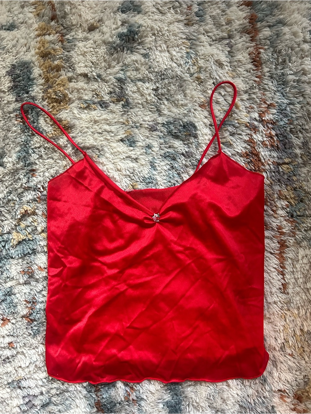 Vintage cherry red cami